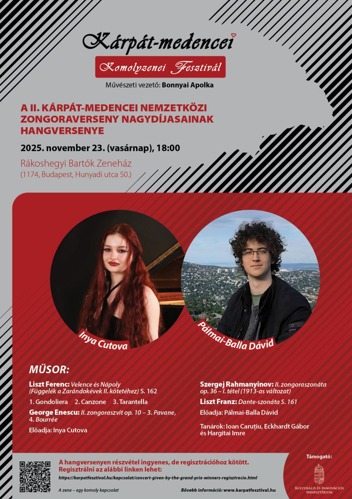 II. Kárpát-Medencei Nemzetközi Zongoraverseny nagydíjasainak hangversenye